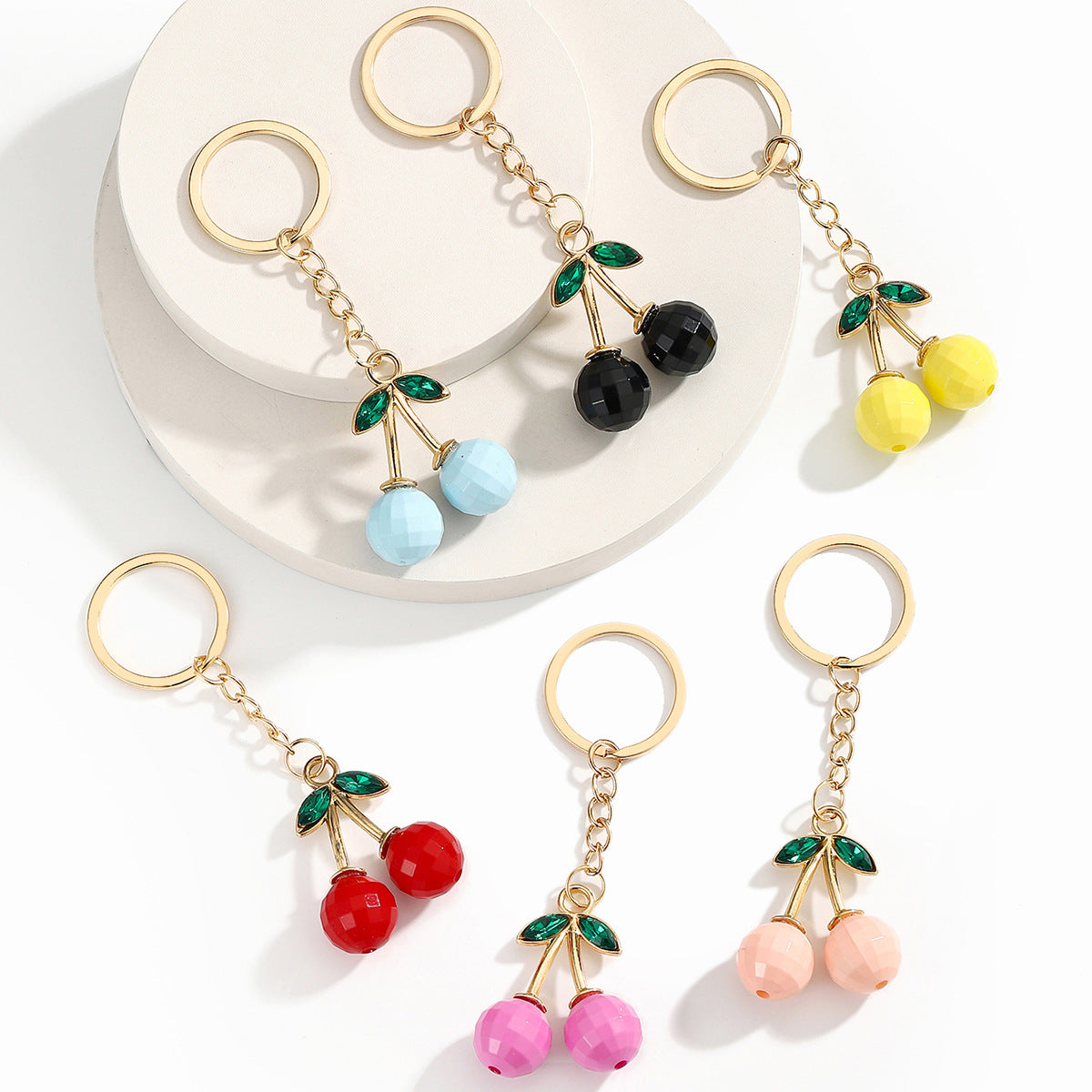 Wholesale Cherry Keychain  Flash Cherry Keychain