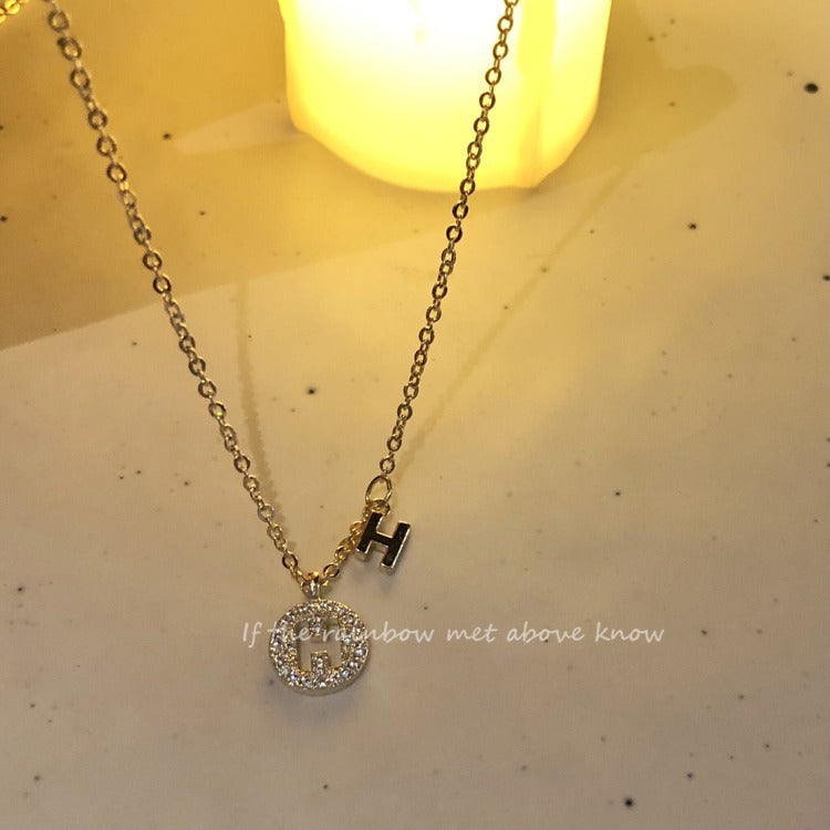 Wholesale letter luxury clavicle chain