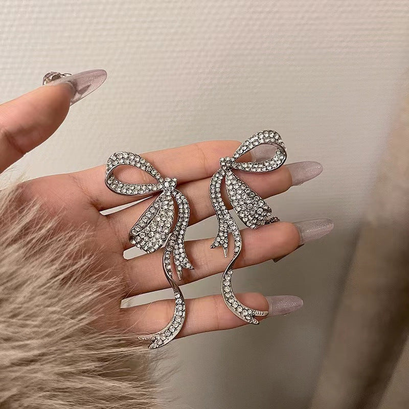 Wholesale Love Full Diamond Crystal Alloy Earrings