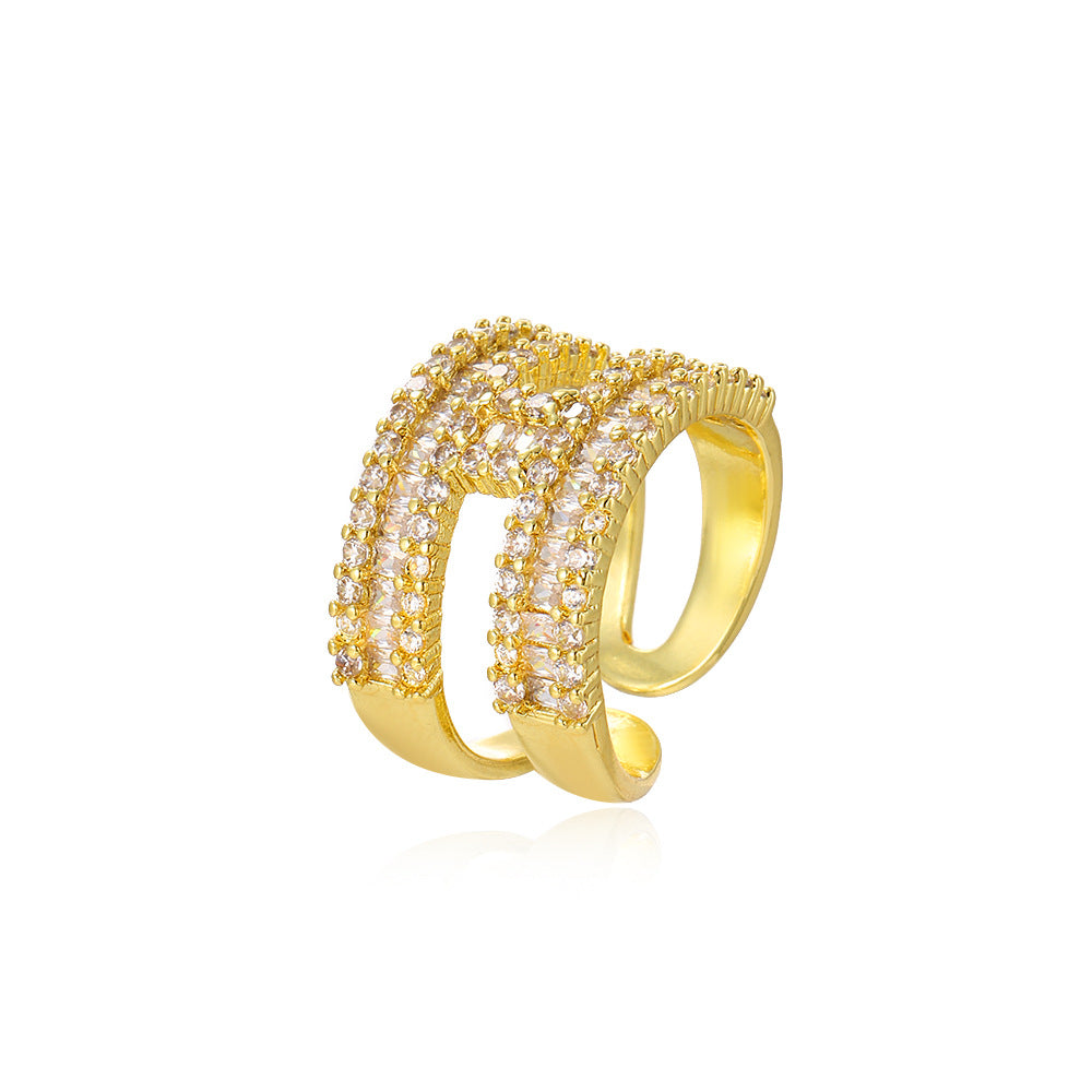 Wholesale 18k color-preserving copper-plated open ring