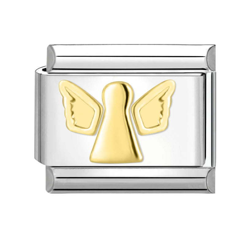 Wholesale Italian Charm Bracelet 9mm DIY Splicing Creative Pattern Titanium Steel Composable Bracelet