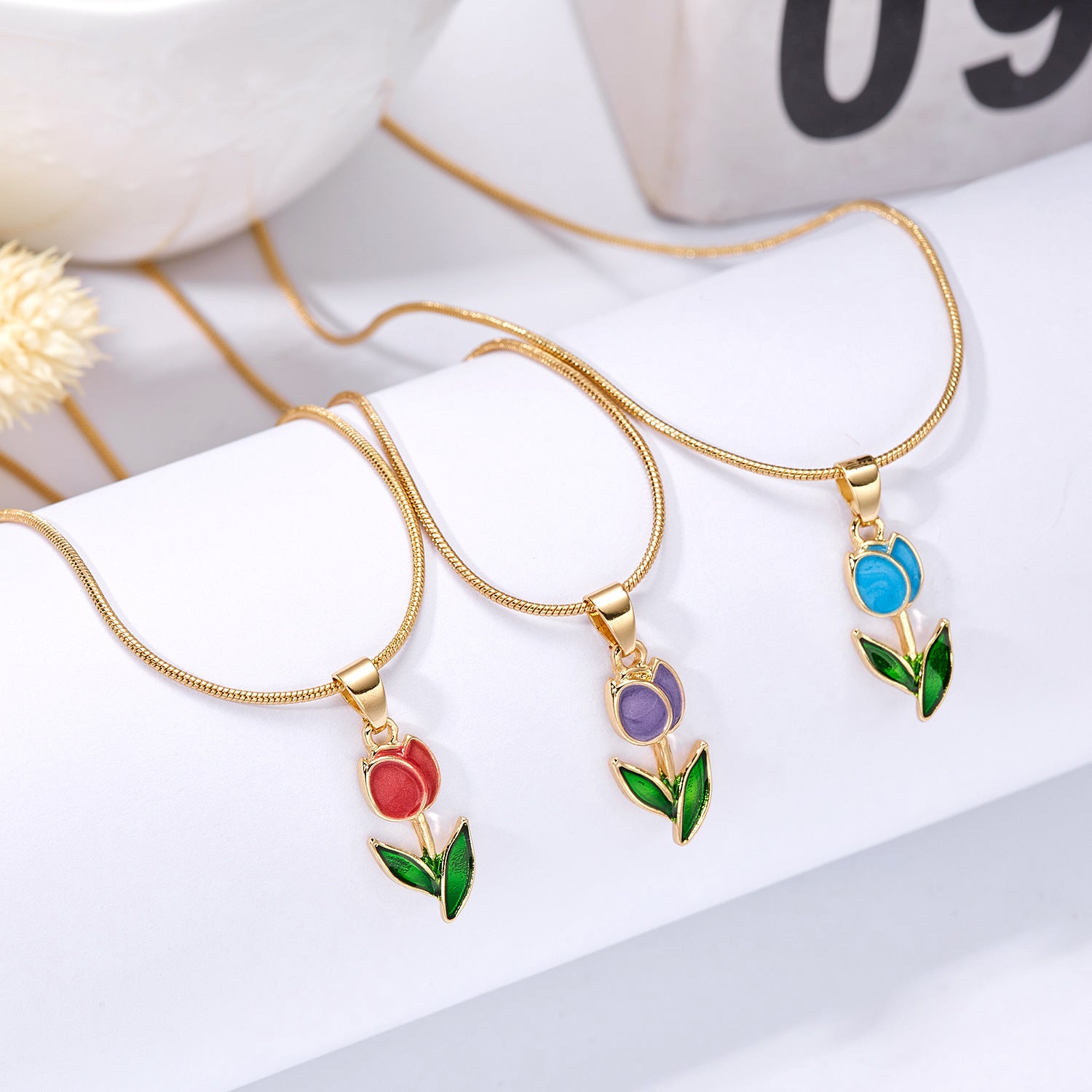 Wholesale tulip necklace bracelet anklet suit