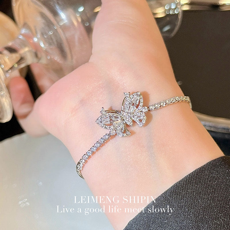 Wholesale  Butterfly Heart Zircon Bracelet