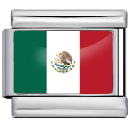 Wholesale Italian Charm Bracelet 9mm DIY Splicing Classic Flag Series Stainless Steel Composable Bracelet