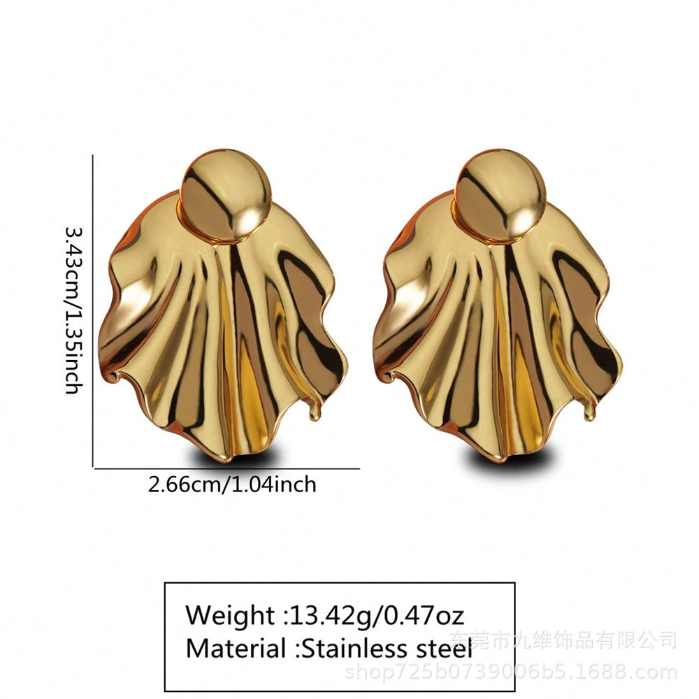 Wholesale light luxury  exaggerated earrings geometric stainless steelearrings