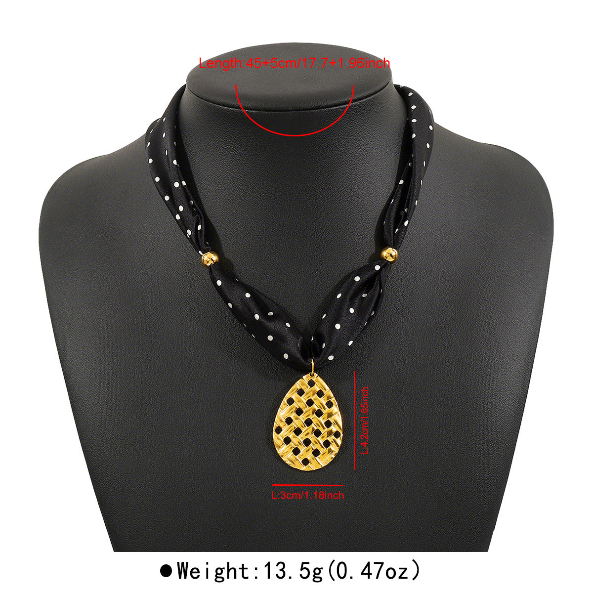 Wholesale Silk Ribbon Stainless Steel Flower Geometric Pendant Necklace