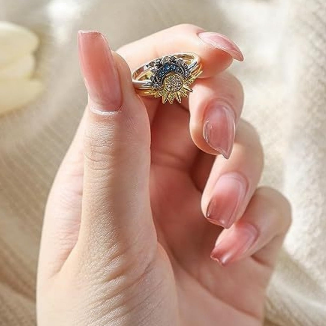 Wholesale  Sunflower Full Circle Rhinestone Ring