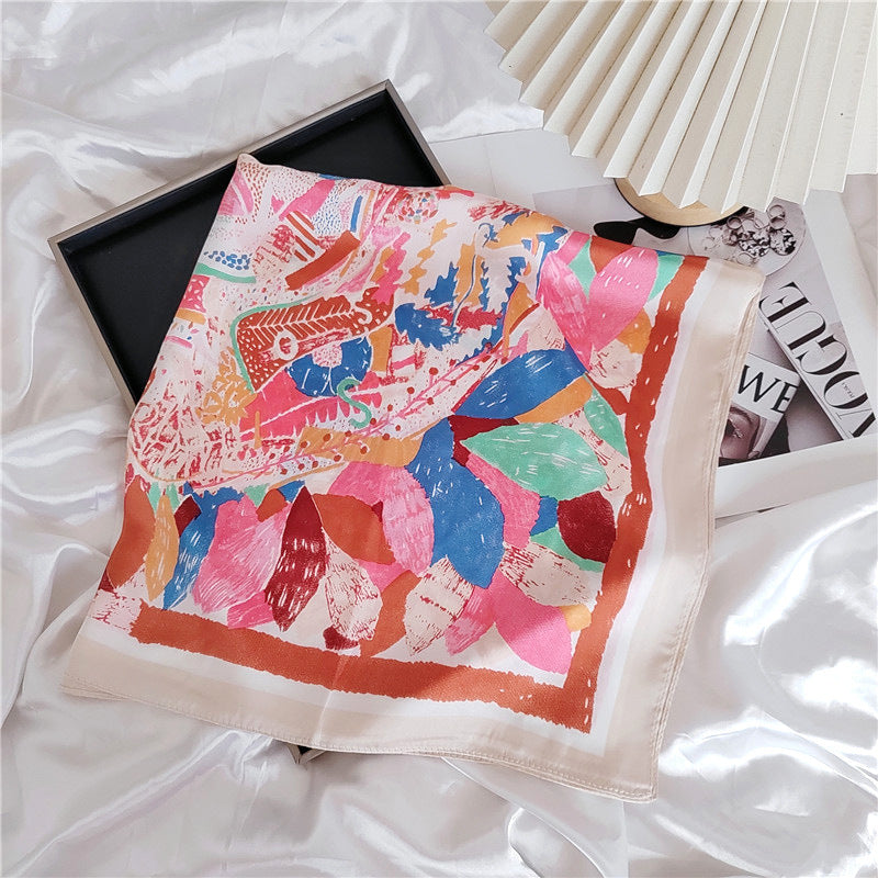 Wholesale Hangzhou Silk Spring Autumn f Women' s Shawl f 70cm Square f Gift Silk