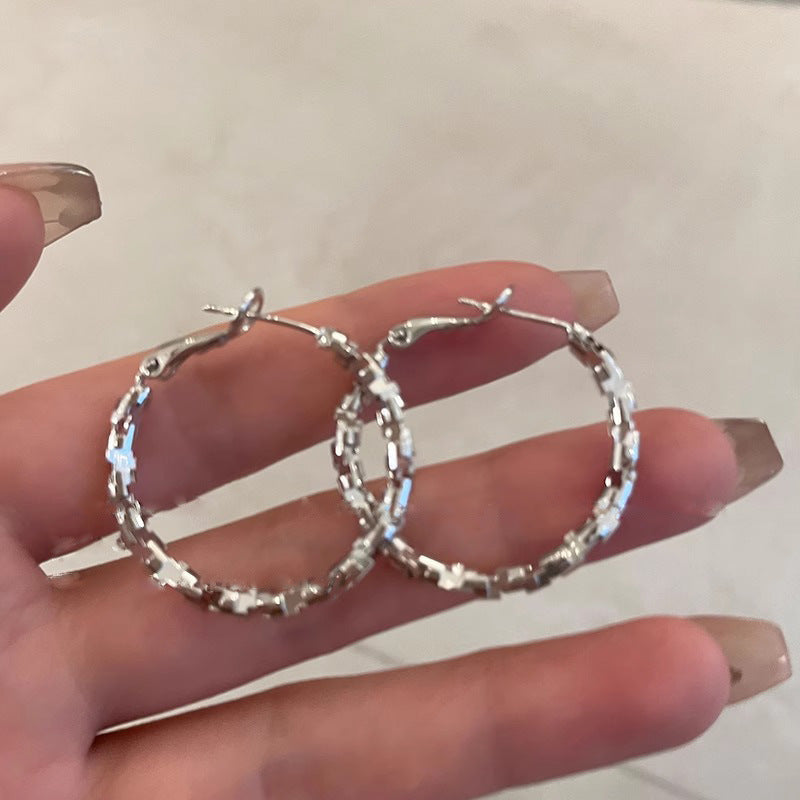 Wholesale silver luxury gold hoop earrings