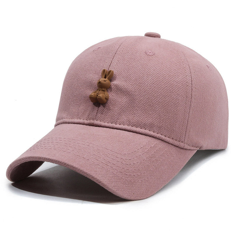 Wholesale brushed soft top baseball cap rabbit ear hat