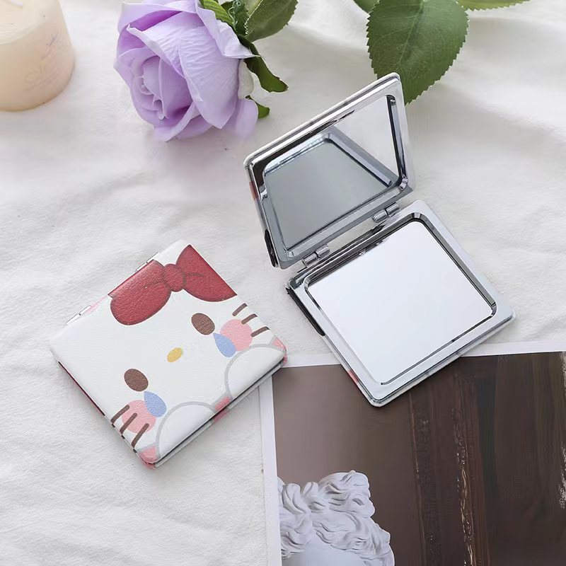 Wholesale Cartoon Cute Portable Mirror Folding Makeup Mirror ACCVIP-MR-Haic004