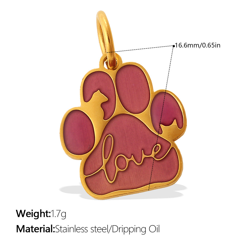 Wholesale Cute Cartoon Dog Paw Print Pendant Charms