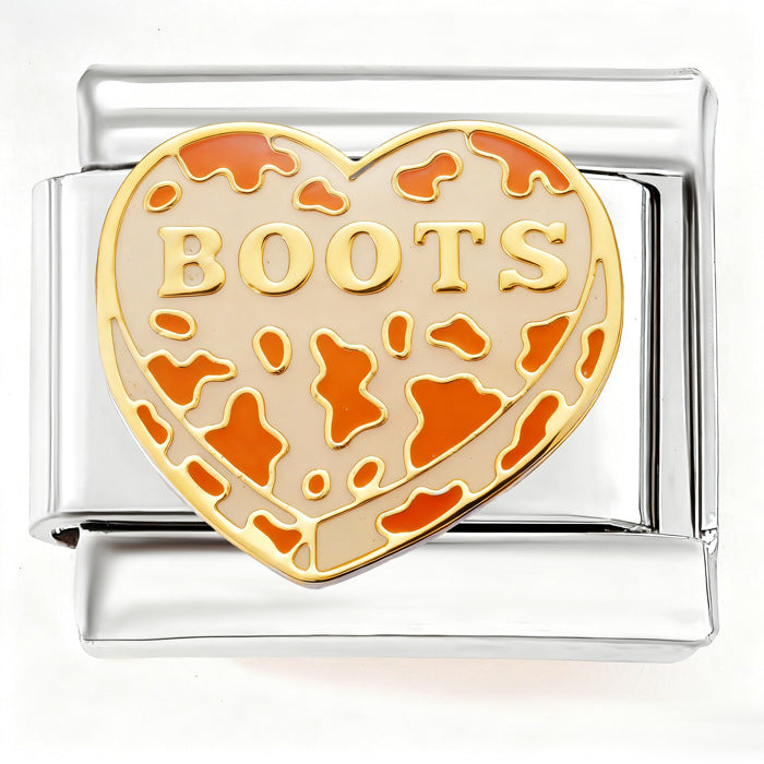 Wholesale  Italian Charm Bracelet 9mm DIY Cartoon Cowboy Creative Stainless Steel Composable Bracelet