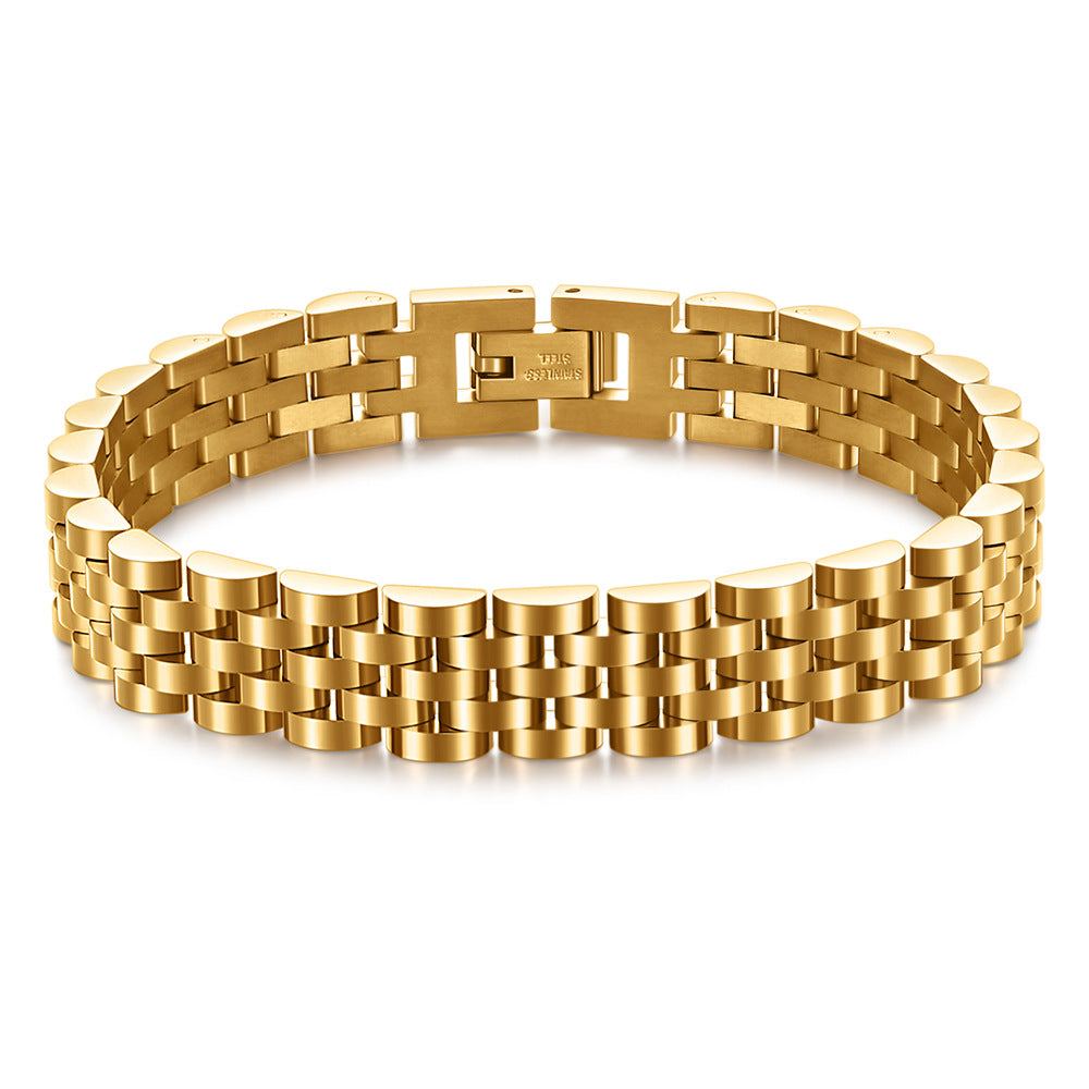 Wholesale titanium steel watch chain bracelet 10mm adjustable bracelet