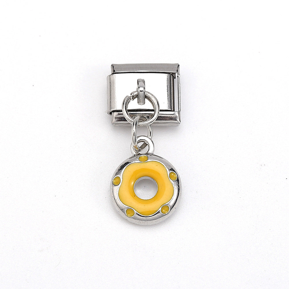 Wholesale  5pcs/ pack 9mm Italian Charm Starter Bracelets DIY square Single Section Creative Stainless Steel Composable Bracelet