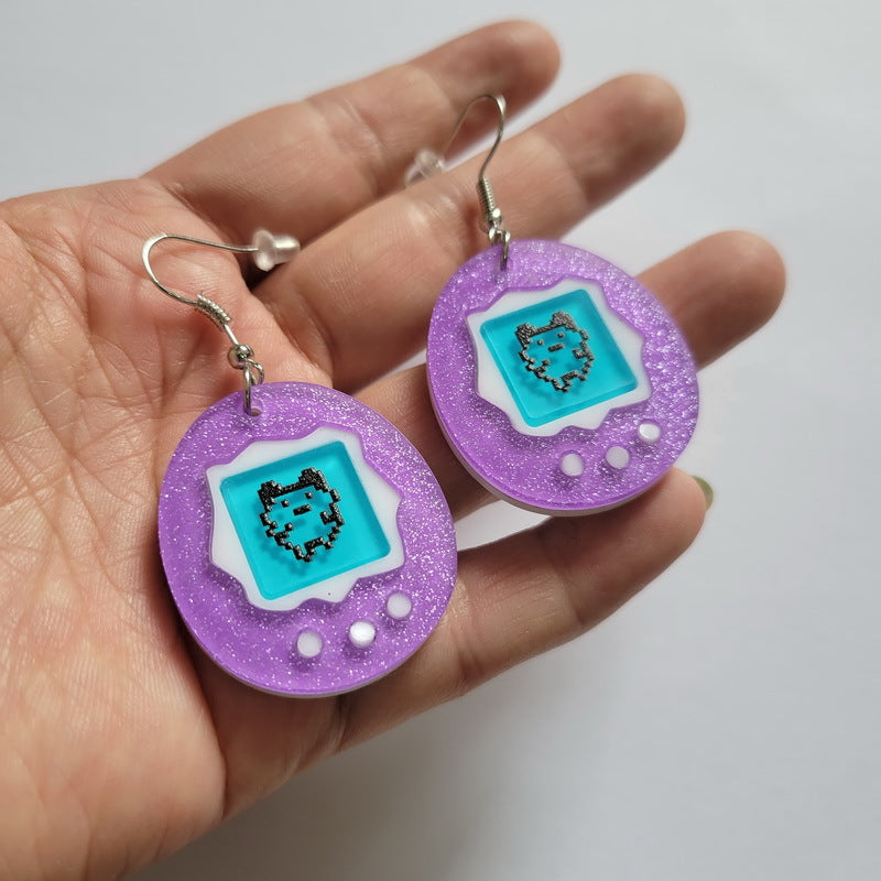 Wholesale Tamagotchi Acrylic Earrings Cute Earrings ACC-ES-XP001