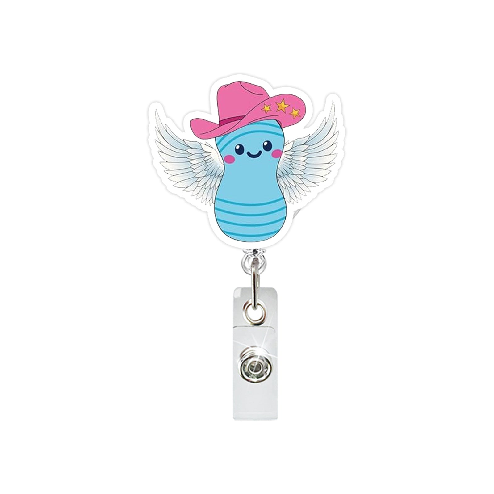 Wholesale Chic Baby Bottle Design Retractable Badge Reel ABS Rotating Clip Fashion Accessory