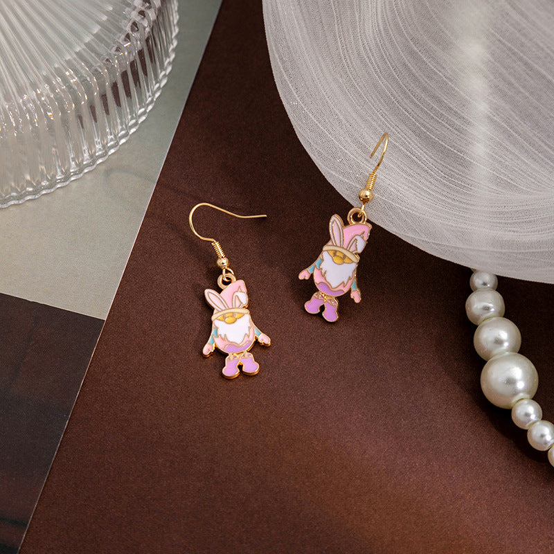 Wholesale Easter Bunny Alloy Earrings
