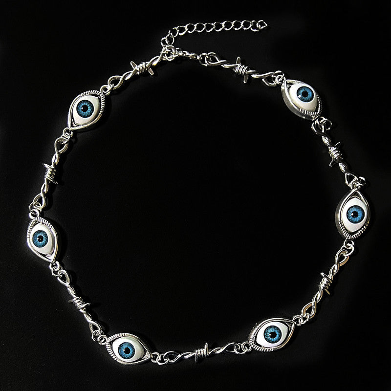 Wholesale Halloween Blue Human Eyeball Necklace ACC-BT-Juna002