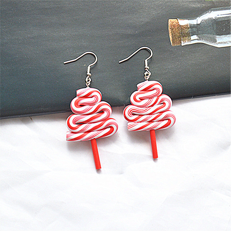Wholesale Christmas Earrings Creative Soft Clay Personalized Sweet Earrings for Women
