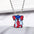 Wholesale Stainless steel American Independence Day Series Small Bead Necklace
