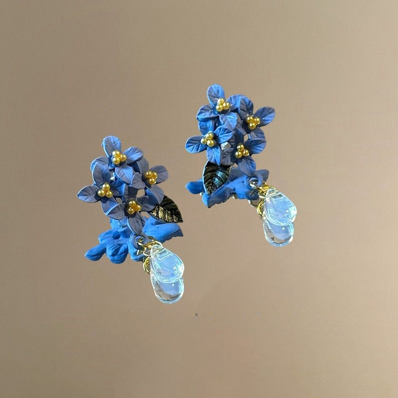 Wholesale luxury orchid flower earrings