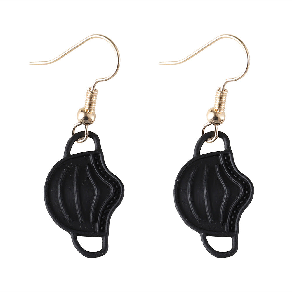 Wholesale  Nurses Festival Color Mask Pendant Earrings