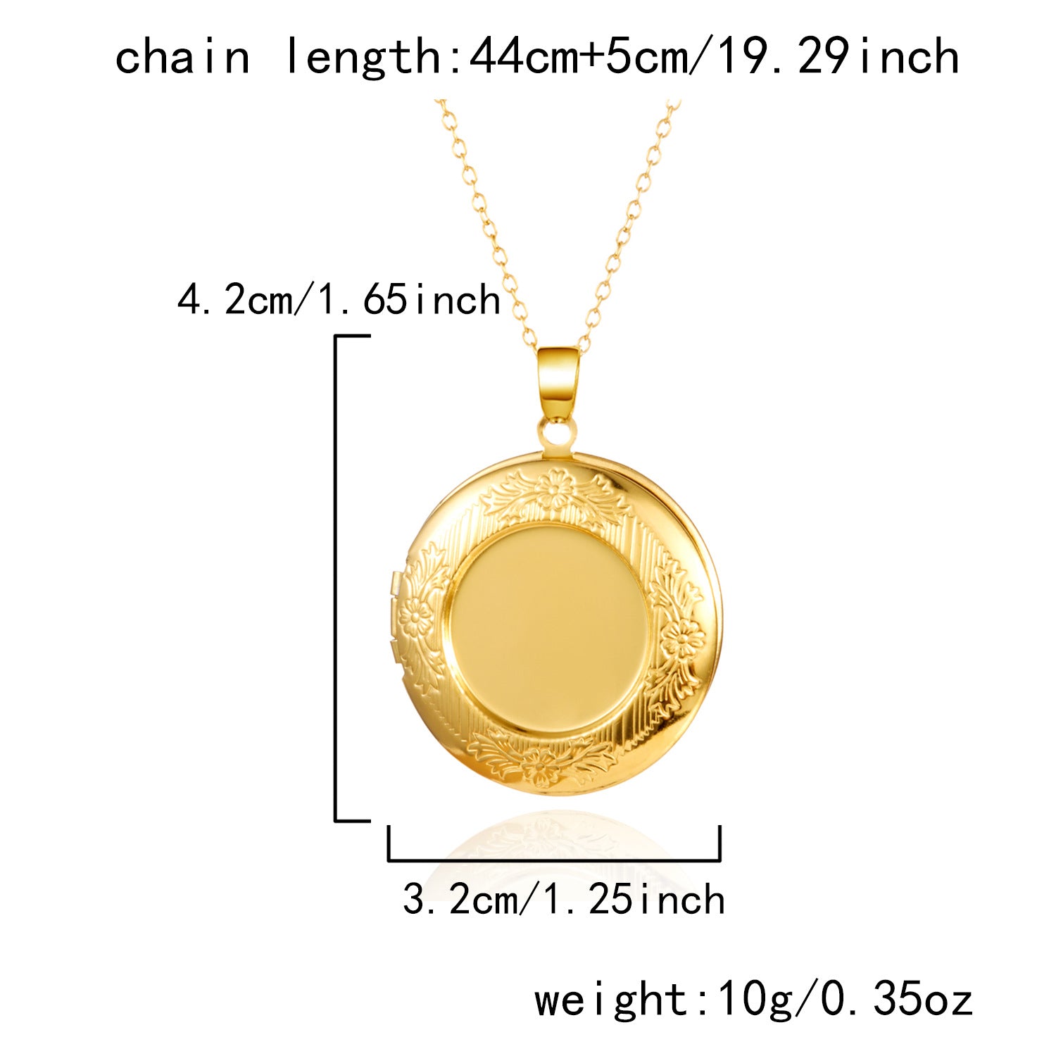 Wholesale  Stainless Steel Carved Love Can Open Photo Frame Necklace