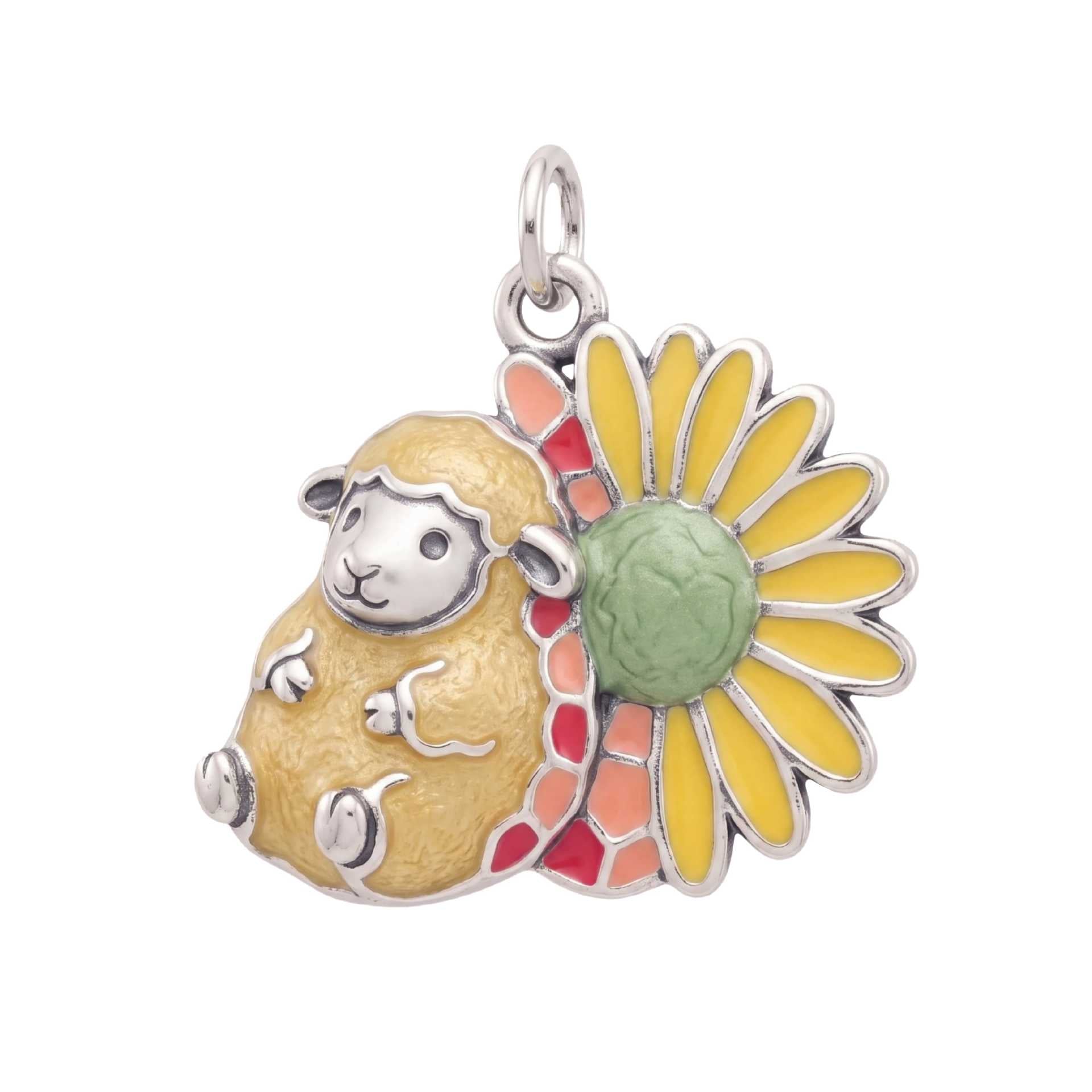 Wholesale Cute Sheep Pendant Necklace Charm Stainless Steel 18K Electroplated DIY Jewelry Accessory For Women Boutique Resale