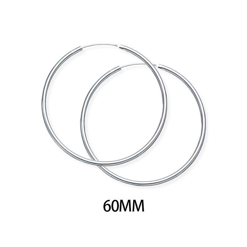 Wholesale s925 Sterling Silver Circle Big Circle Earrings