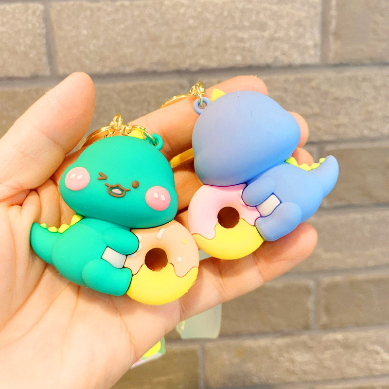 Wholesale Cartoon Cute Dinosaur Silicone Keychain ACC-KC-JuCai006