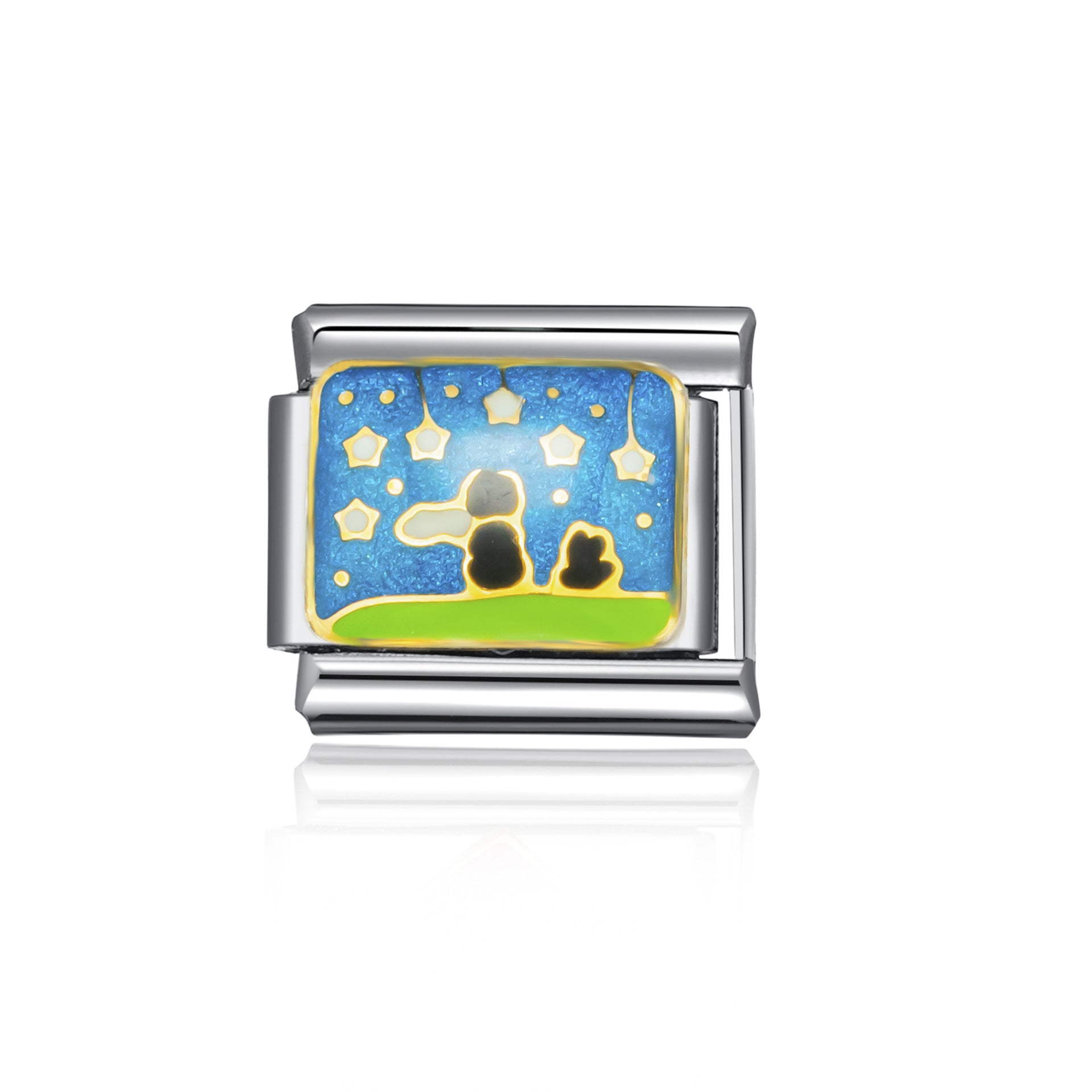 Wholesale Italian Charm Bracelet 9mm DIY Splicing Letter Festoon Stainless Steel Composable Bracelet