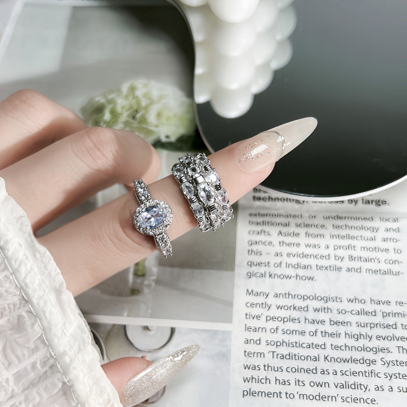 Wholesale  Micro-inlaid Zircon  Light Luxury Ring