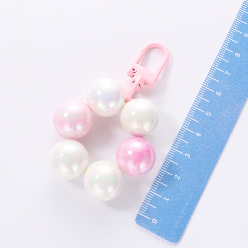 Wholesale Colored Acrylic Beaded Keychain Bag Hanging Accessories ACC-KC-HuiMei013