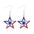 Wholesale  Independence Day earrings  personality red white blue diamond flag USA five-pointed star earrings