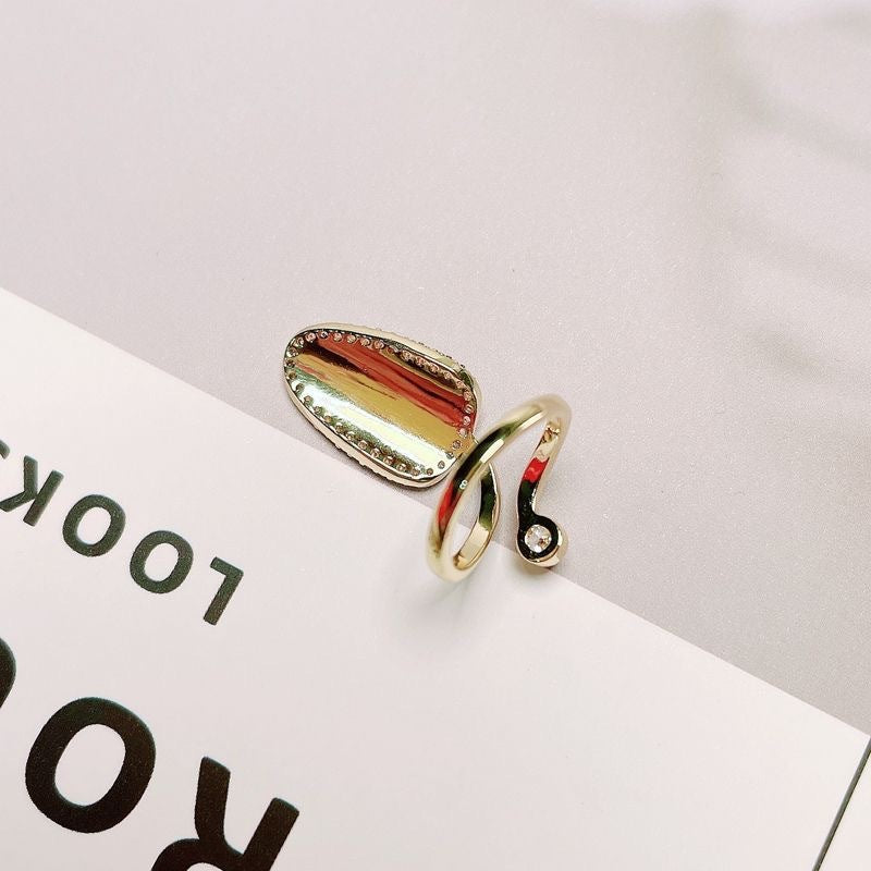 Wholesale  Checkerboard Design Nail Set Ring