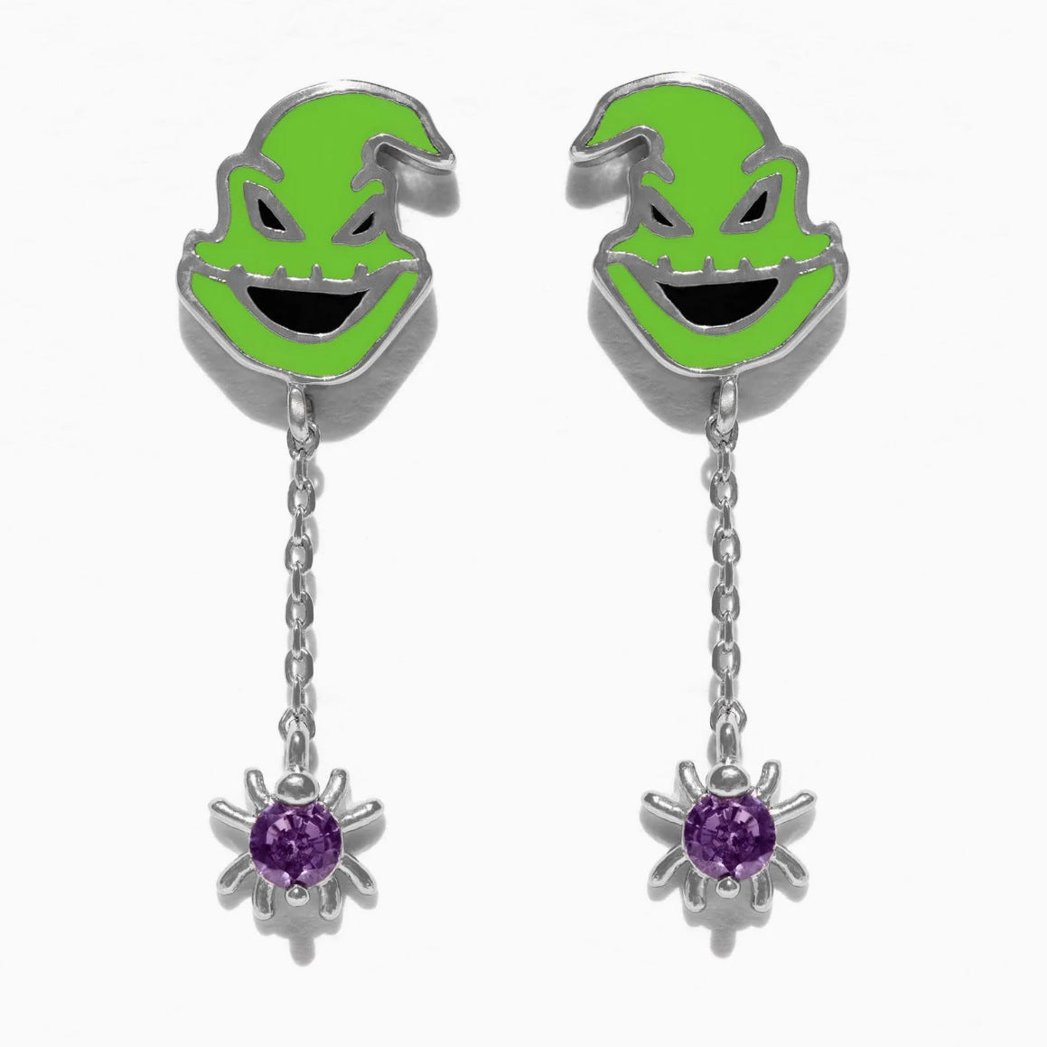 Wholesale Halloween Plated 18K Real Gold Cartoon Pumpkin Ghost Zircon Earrings suit