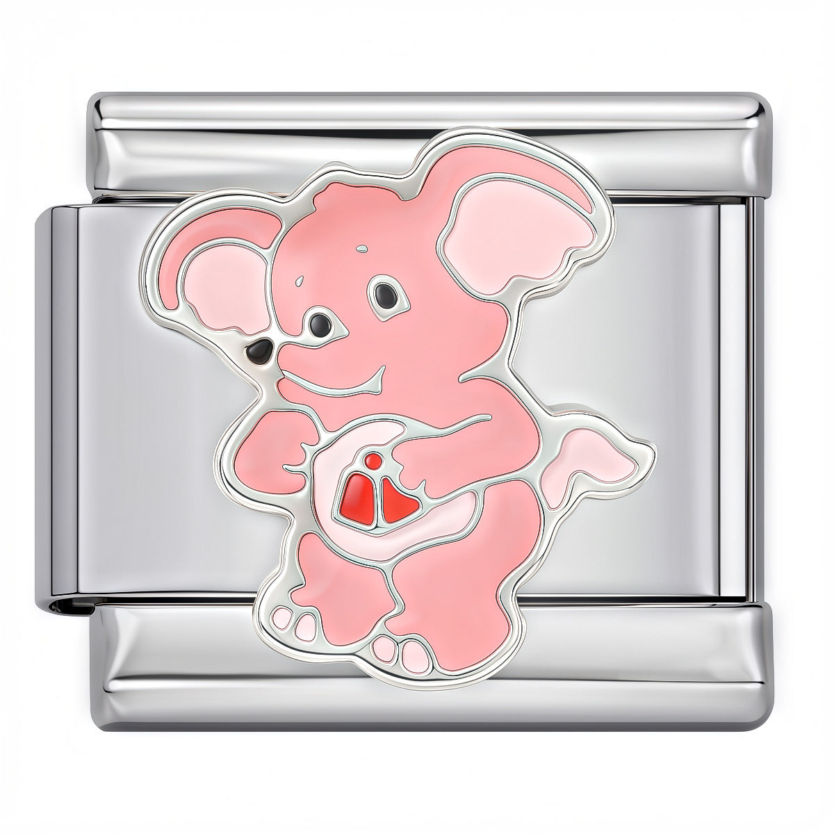Wholesale Stainless Steel Bear Pattern DIY Elastic Bracelet - Trendy Jewelry Accessory