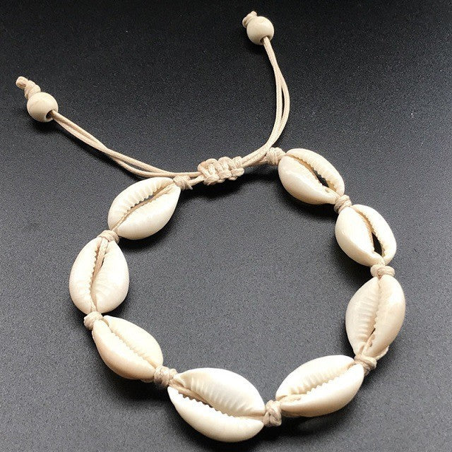 Wholesale Hawaiian style natural shell handmade woven bracelet