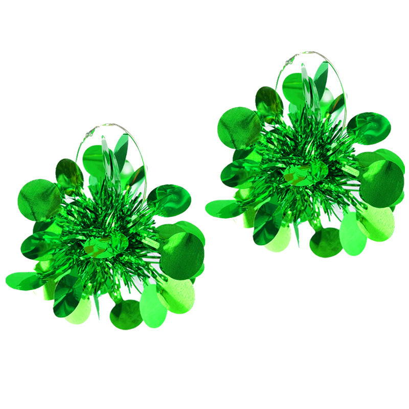 Wholesale 2 Pairs/pack Christmas Solid Color Simple Round Piece Geometric Earrings ACC-ES-HY177