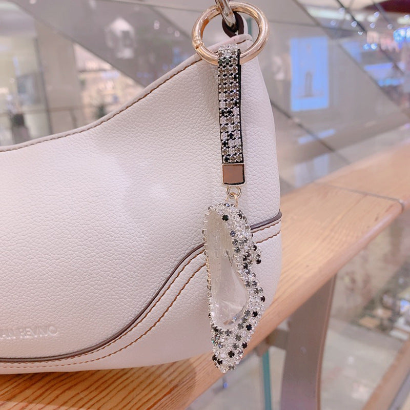Wholesale Crystal High Heels Alloy Keychain Lanyard Keychain ACC-KC-ShuoT022