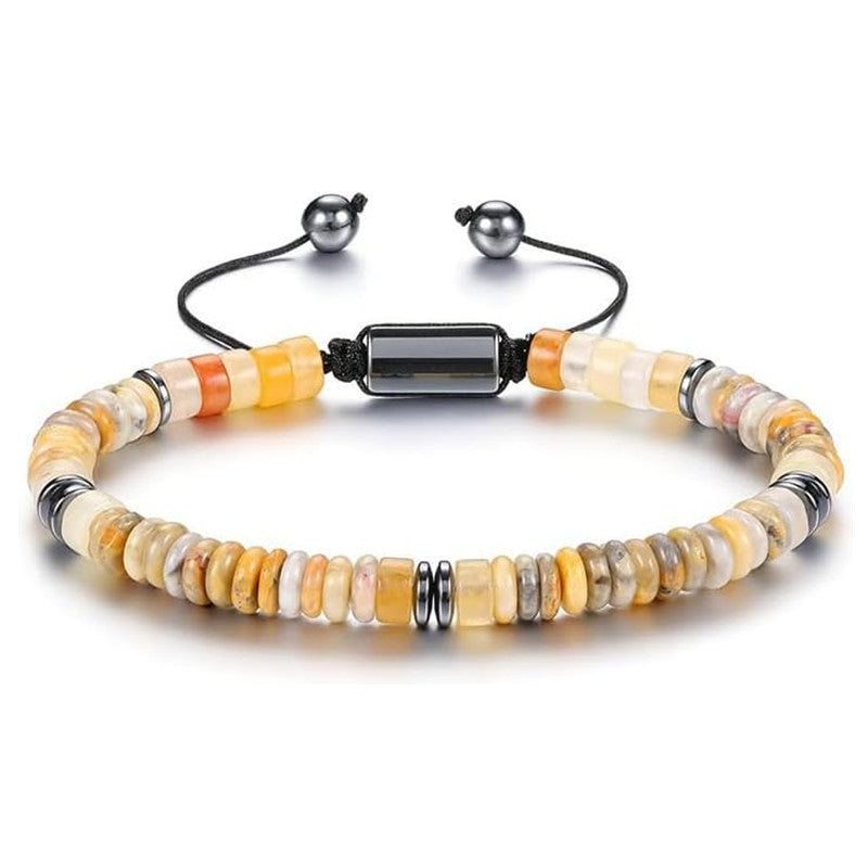 Großhandel Naturstein Abakus Perlenwäsche Armband einstellbare Tiger Augenstein -Achatarmband