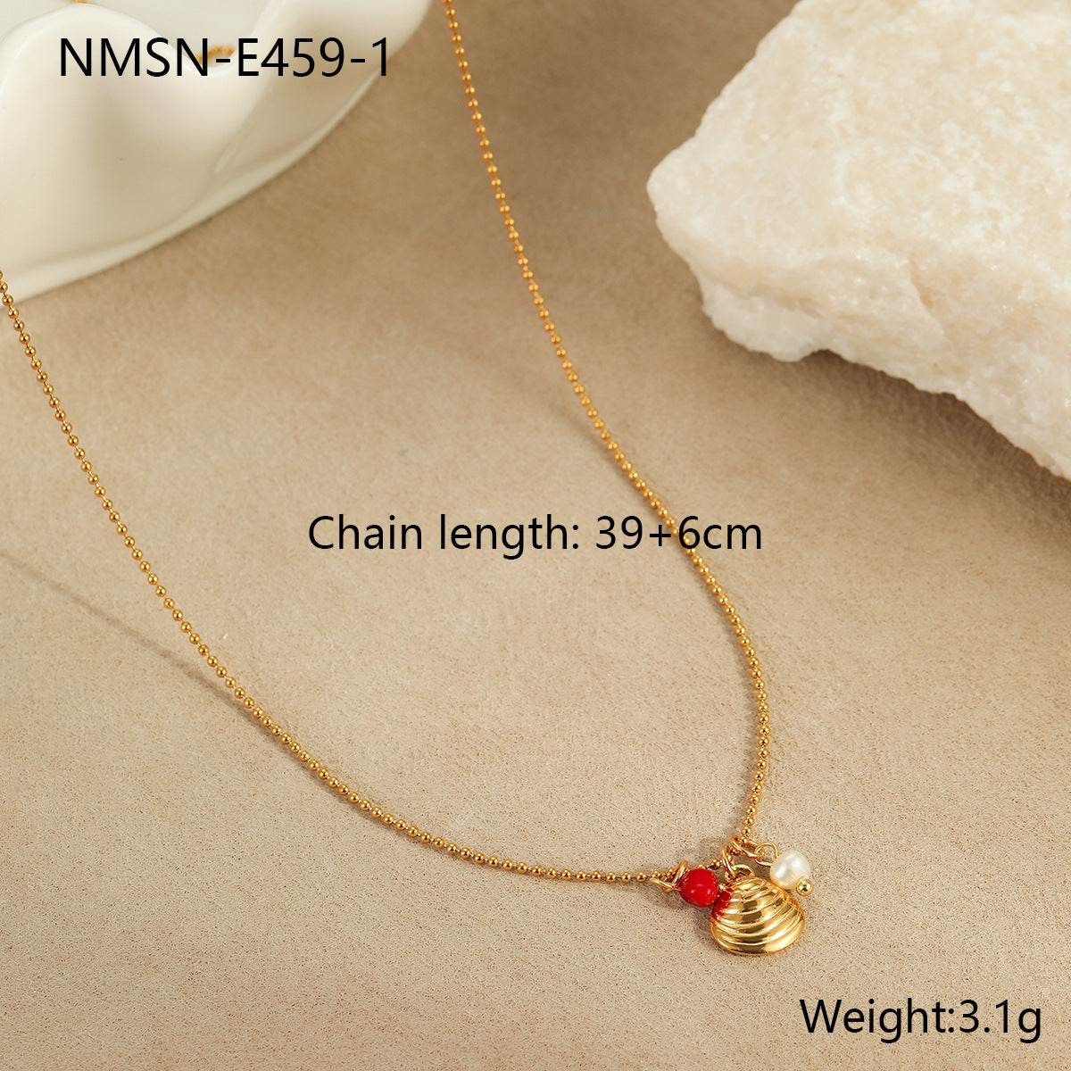 Wholesale Stainless steel summer marine  necklace shell starfish pendant necklace