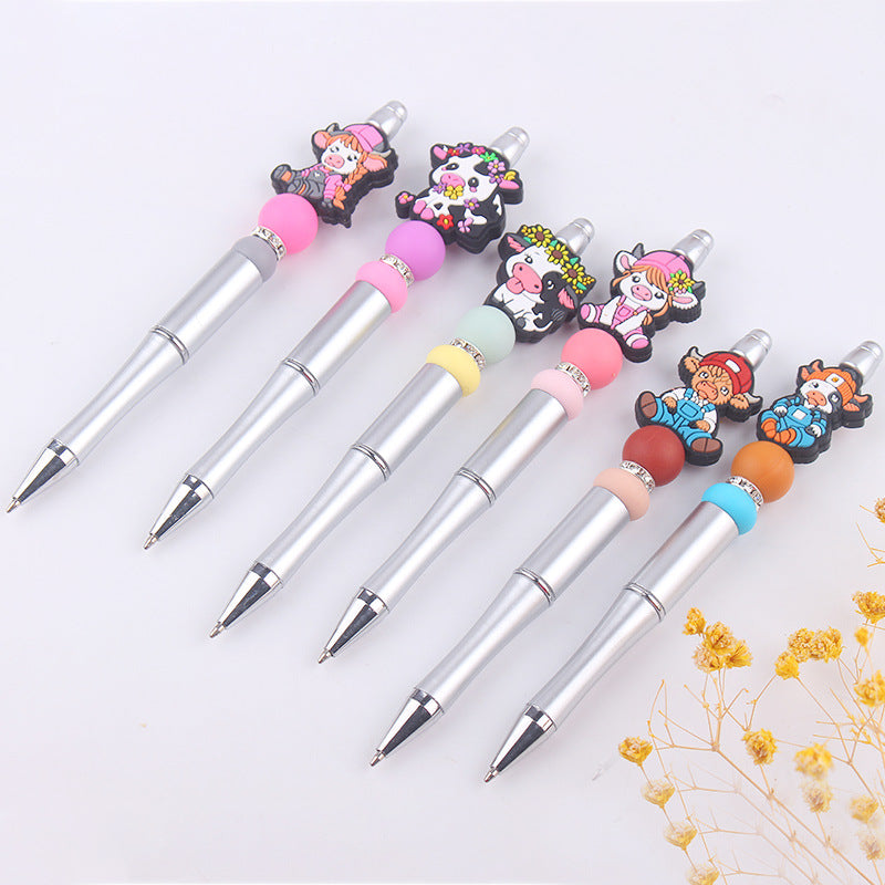 Wholesale  DIY Beaded Pen Creative Handmade Silicone Beads Beaded Pen