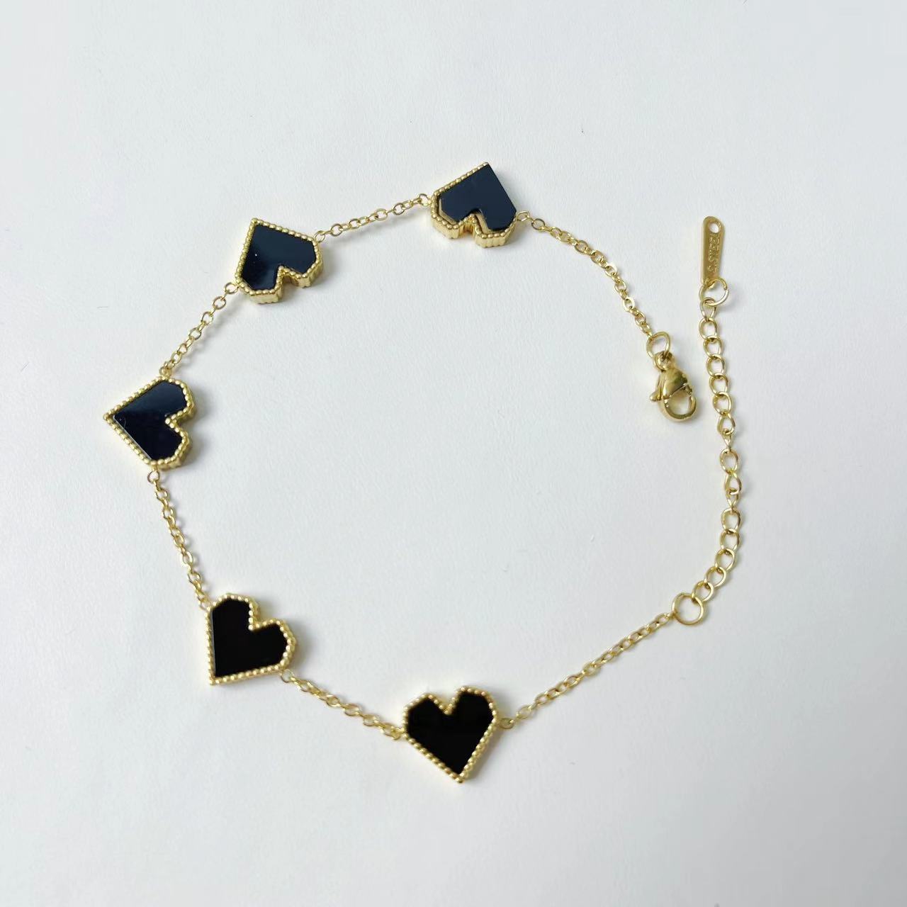 Wholesale Stainless Steel Bracelets Light Luxury Bracelet Peach Heart Bracelet ACC-BT-Nayin005