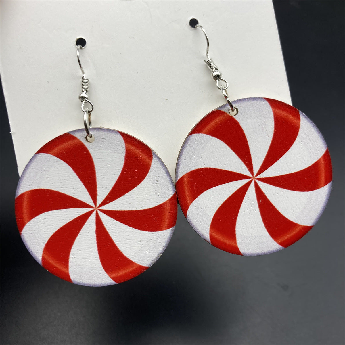 Wholesale Vintage Christmas Wood Earrings Christmas Elk Long Earrings ACC-ES-FX063