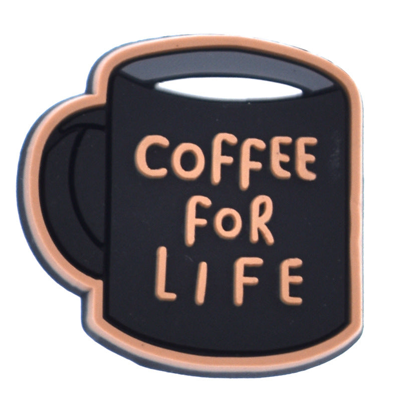 Wholesale Random 100pcs Coffee Series Shoes Accessories Shoes Charms