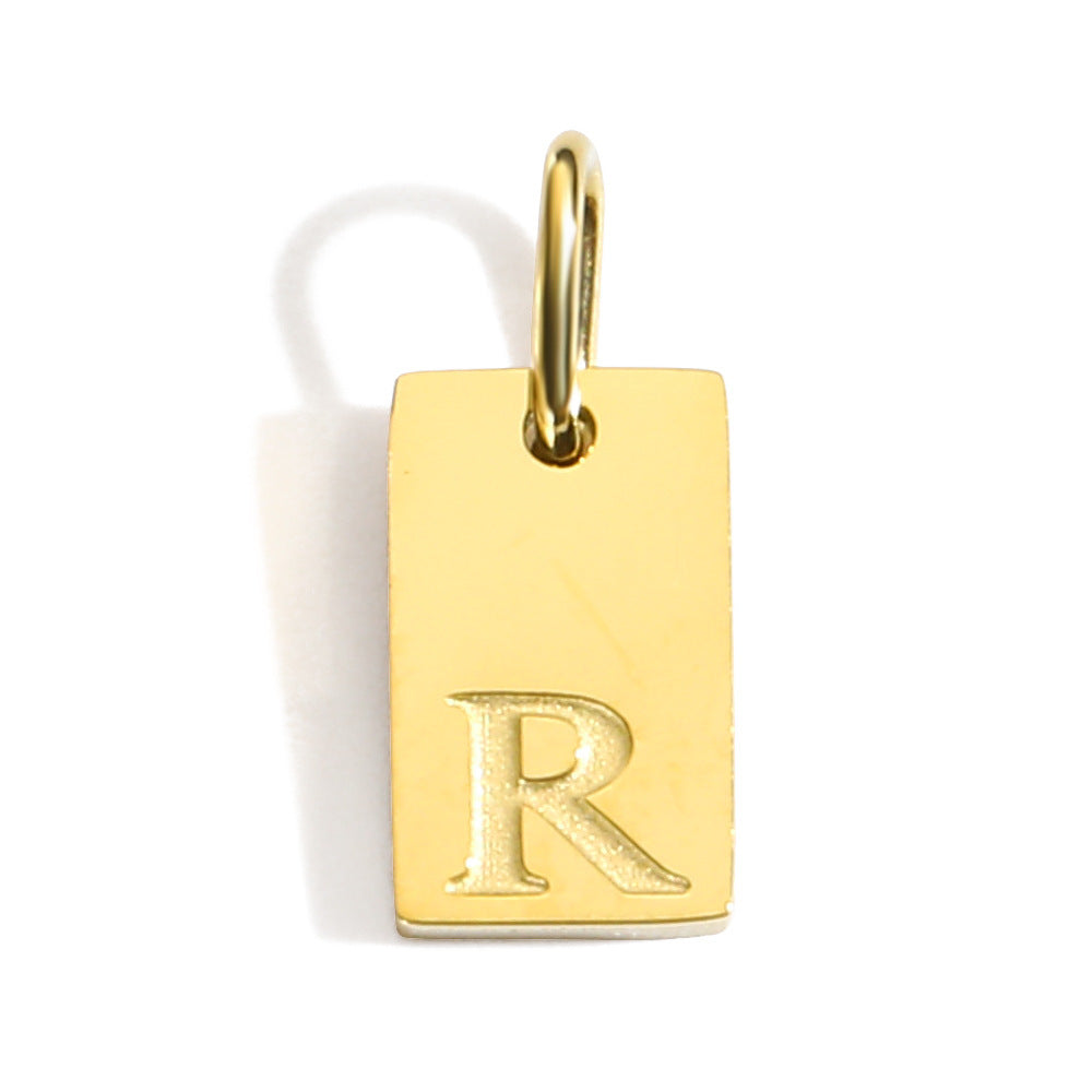 Wholesale Stainless steel birthday stone letter pendant