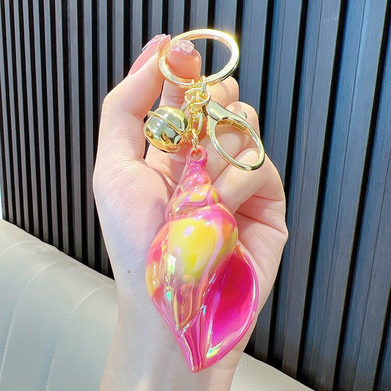 Wholesale Electroplated Colorful Conch Keys Lanyard Keychain ACC-KC-WoAn002