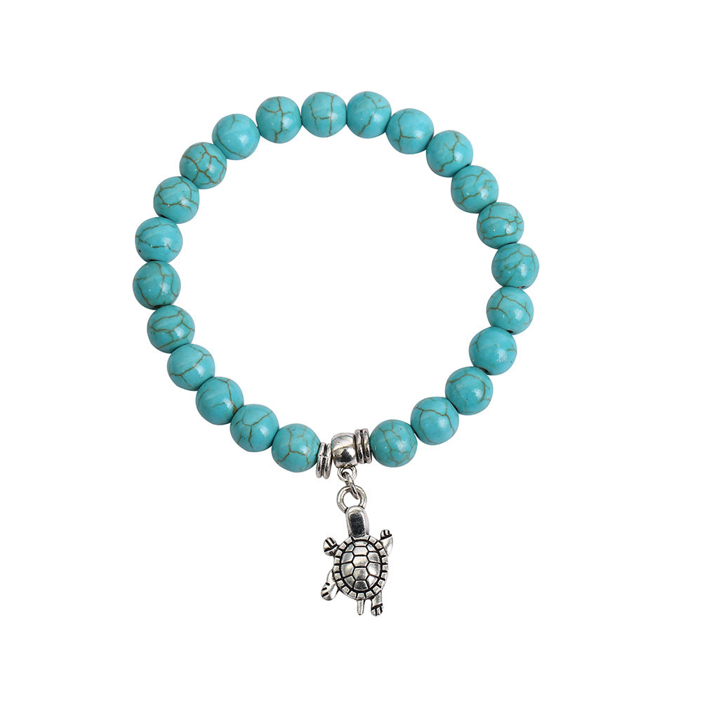 Wholesale Bohemian Turquoise Beaded Bracelet Set for Women,  Fashion Jewelry Accessory Gift